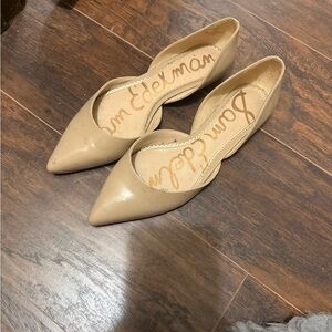 Sam Edelman Women's Beige Pointed Flats